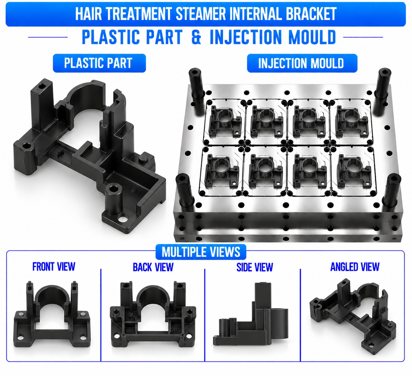 Hair Treatment Steamer Plastic Internal Bracket Mould and Moulding Service